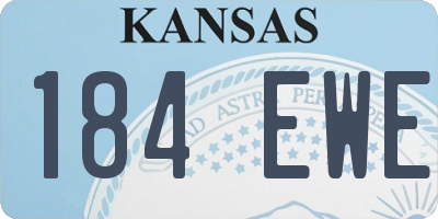 KS license plate 184EWE