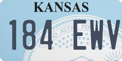 KS license plate 184EWV