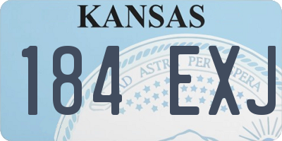 KS license plate 184EXJ