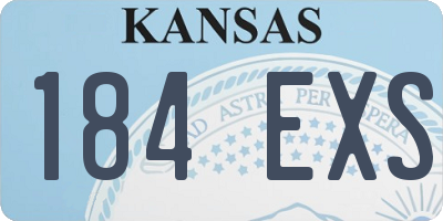 KS license plate 184EXS