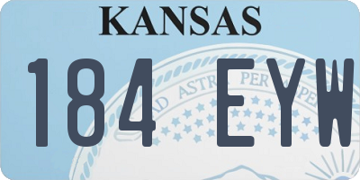 KS license plate 184EYW