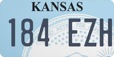 KS license plate 184EZH