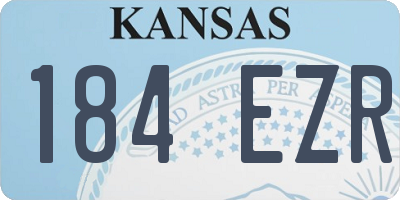 KS license plate 184EZR
