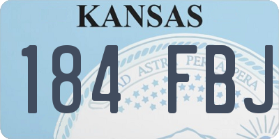 KS license plate 184FBJ