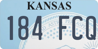 KS license plate 184FCQ