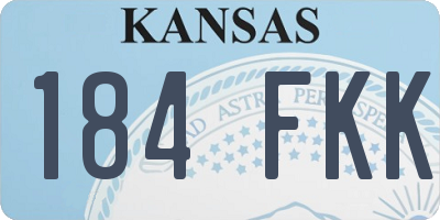 KS license plate 184FKK