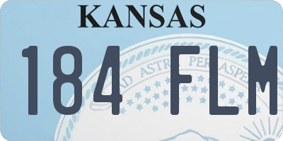 KS license plate 184FLM