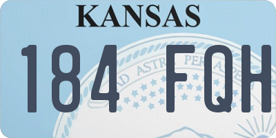 KS license plate 184FQH