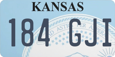 KS license plate 184GJI