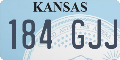 KS license plate 184GJJ