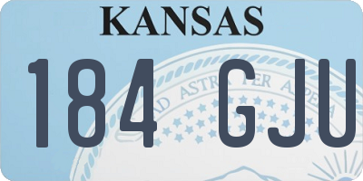 KS license plate 184GJU