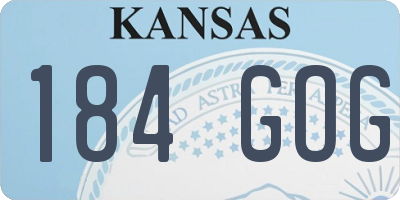 KS license plate 184GOG