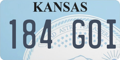 KS license plate 184GOI