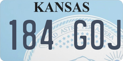 KS license plate 184GOJ