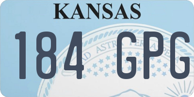 KS license plate 184GPG
