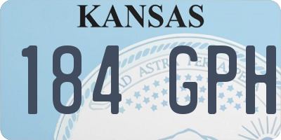 KS license plate 184GPH