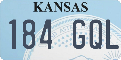 KS license plate 184GQL