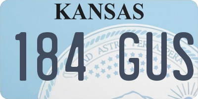 KS license plate 184GUS