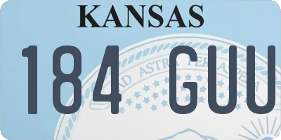 KS license plate 184GUU