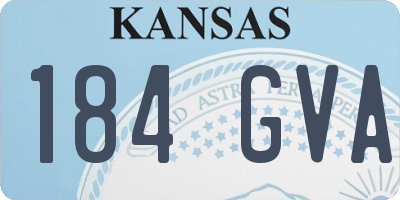 KS license plate 184GVA