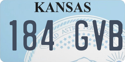 KS license plate 184GVB
