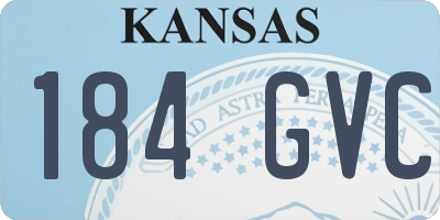 KS license plate 184GVC