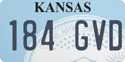 KS license plate 184GVD