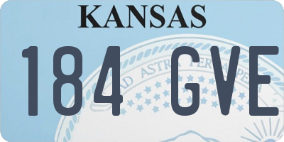 KS license plate 184GVE
