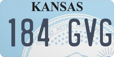 KS license plate 184GVG