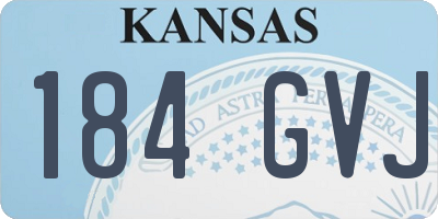 KS license plate 184GVJ