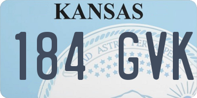KS license plate 184GVK