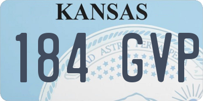 KS license plate 184GVP