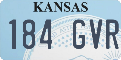 KS license plate 184GVR