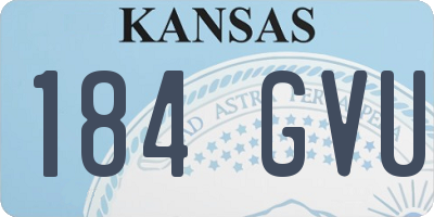 KS license plate 184GVU