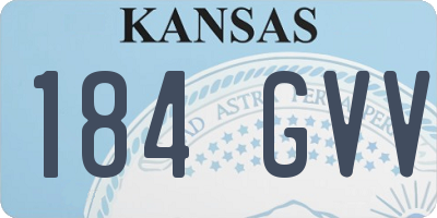KS license plate 184GVV