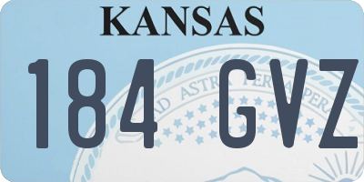 KS license plate 184GVZ