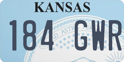 KS license plate 184GWR