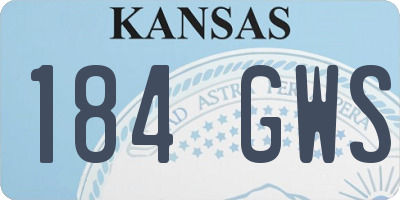 KS license plate 184GWS