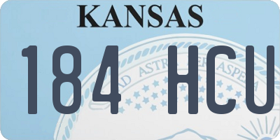 KS license plate 184HCU
