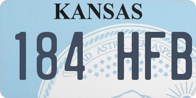 KS license plate 184HFB