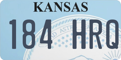 KS license plate 184HRQ