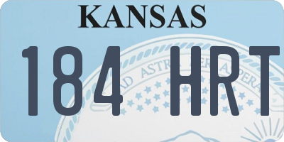 KS license plate 184HRT