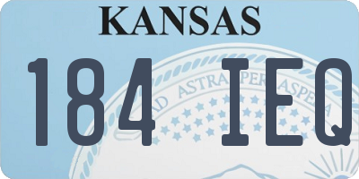 KS license plate 184IEQ