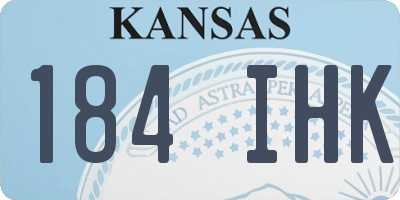 KS license plate 184IHK