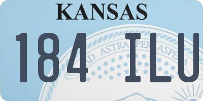 KS license plate 184ILU