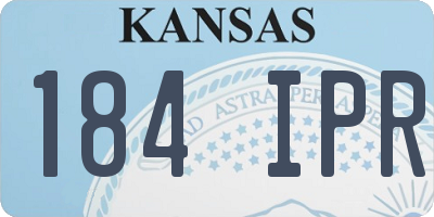 KS license plate 184IPR