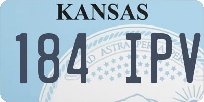 KS license plate 184IPV