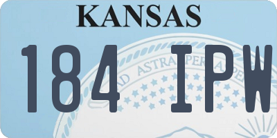 KS license plate 184IPW