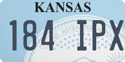 KS license plate 184IPX
