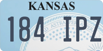 KS license plate 184IPZ